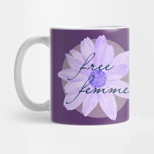 Free Femme (Purple flower delicate aesthetic) Mug